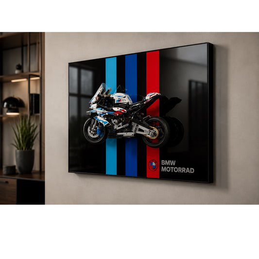 LEGO Technic Motorcycle BMW M 1000 RR 42130 wall art, 4 styles, 2 finishes