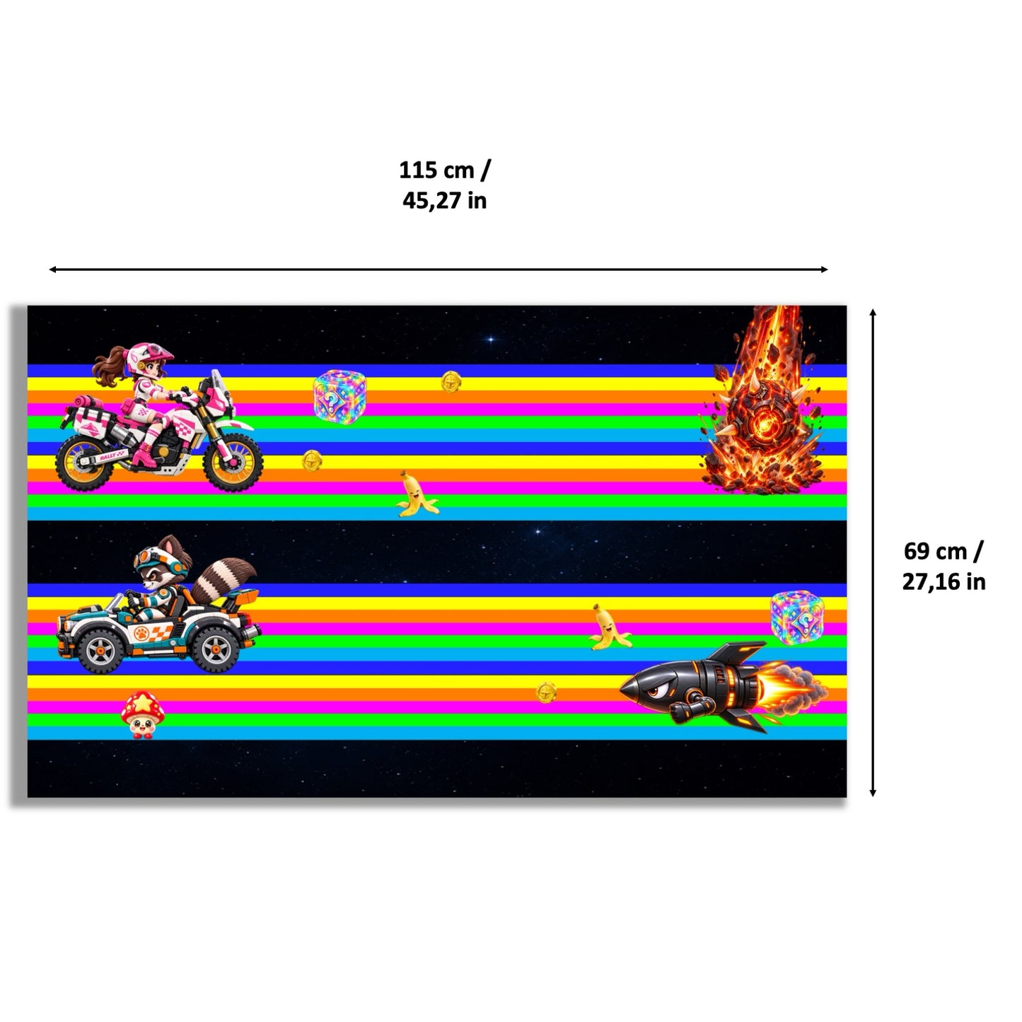 Quadro de parede LEGO® Mario 72037 e Luigi 72050 juntos, 3 acabamentos