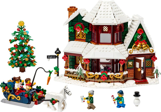 LEGO® Icons Winter Village Holiday House 11387, maison de Noël illuminée avec traîneau et minifigurines