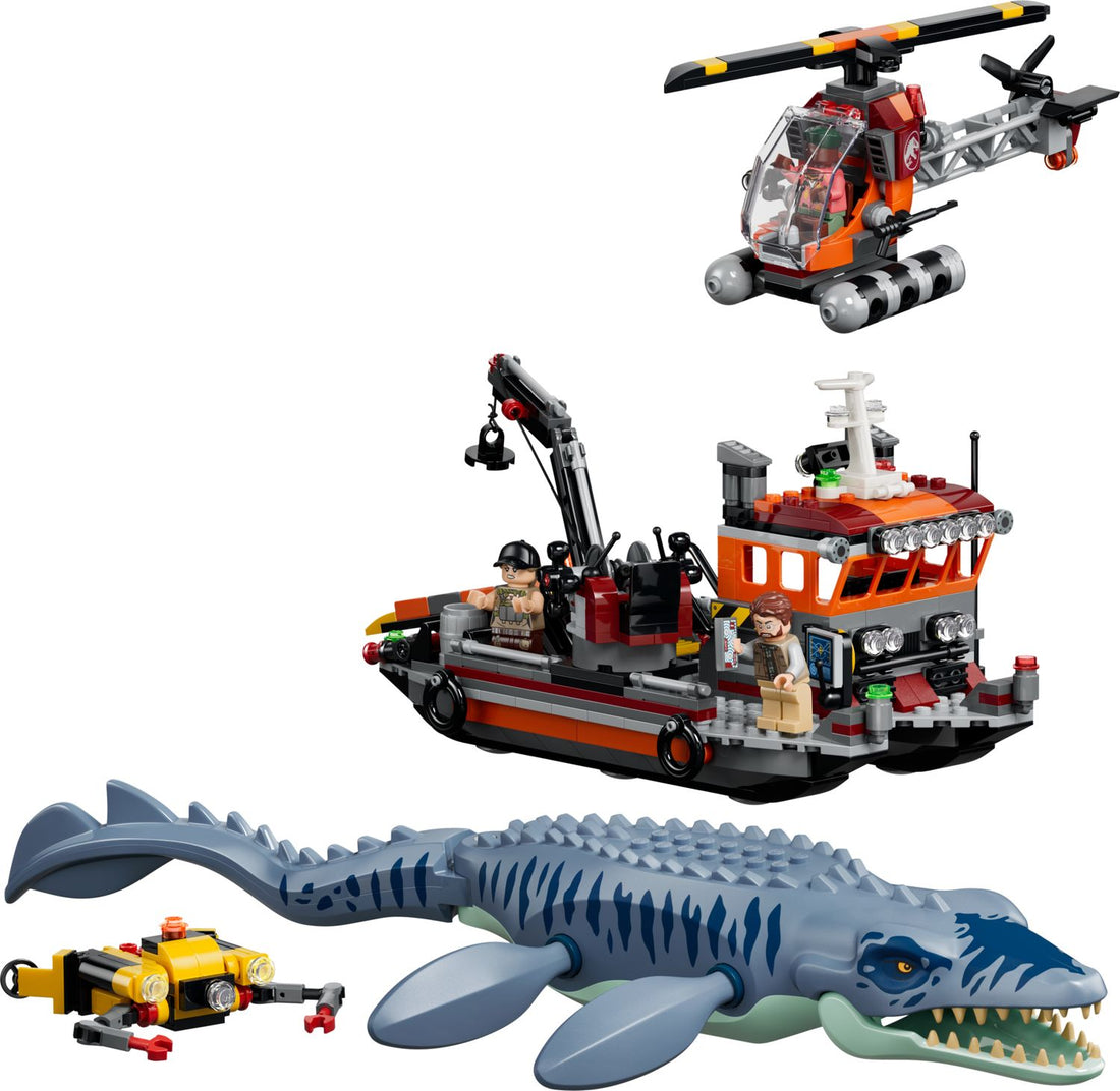 LEGO Jurassic World Mosasaurus Dinosaur Boat Attack 77983