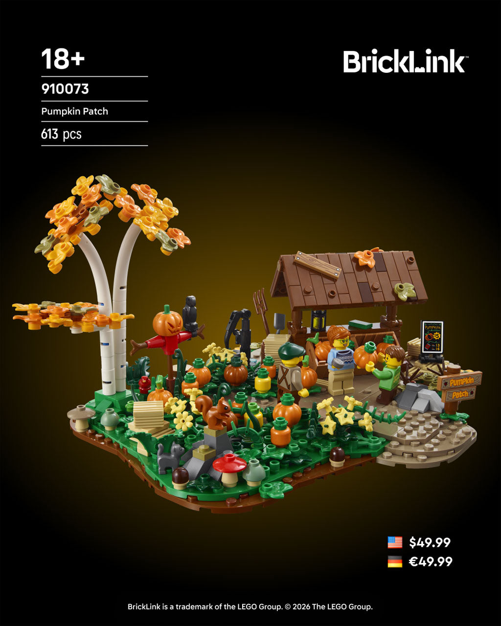 LEGO® BrickLink Designer Program Pumpkin Patch 910073, set de 613 pièces