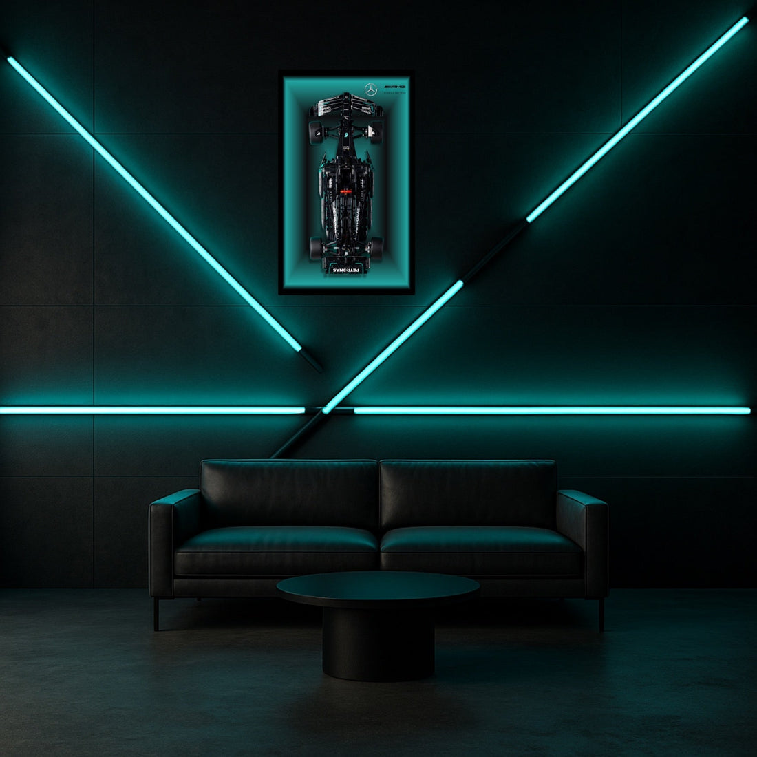 Tableau Mercedes-AMG Petronas LEGO – L’élégance technologique en profondeur - Kadris