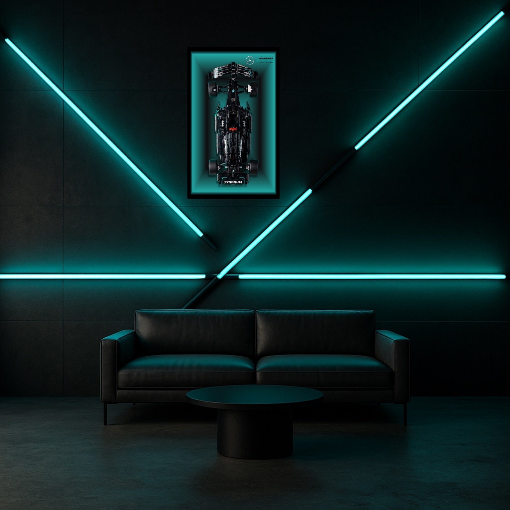 Tableau Mercedes-AMG Petronas LEGO – L’élégance technologique en profondeur - Kadris