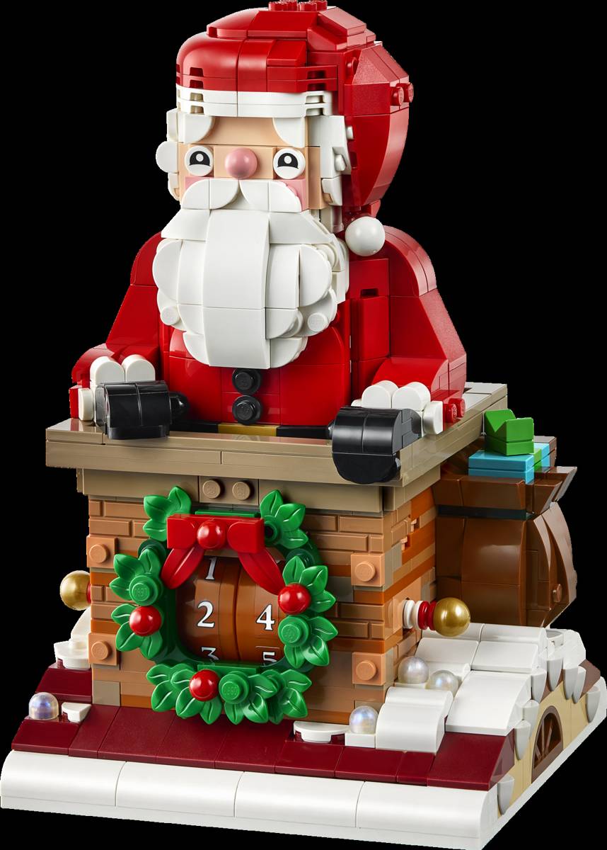LEGO® 40874 Santa's Holiday Countdown, calendrier compte à rebours de Noël, 873 pièces