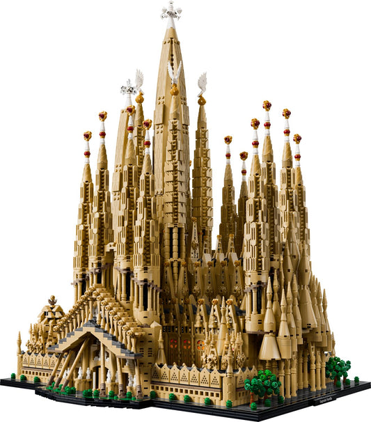 Set LEGO® Architecture Sagrada Família 21065 monté, vue d'ensemble de la basilique