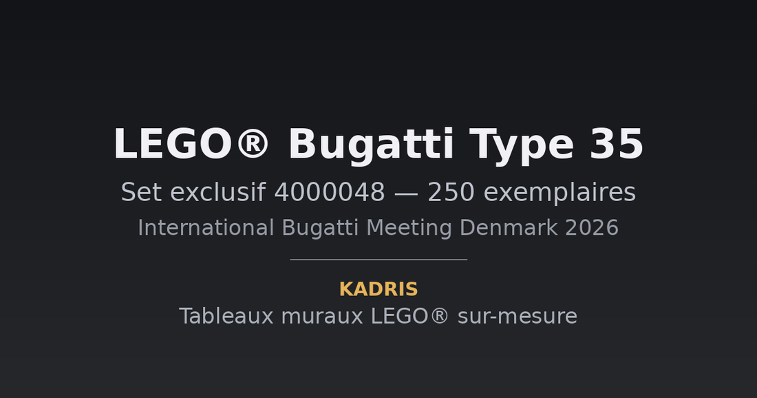 LEGO® Bugatti Type 35, set exclusif 4000048, visuel Kadris®