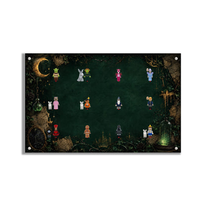 LEGO® Minifiguren-Wandbild 75x45 cm, für 75 Minifiguren, 7 Hintergründe, 3 Ausführungen