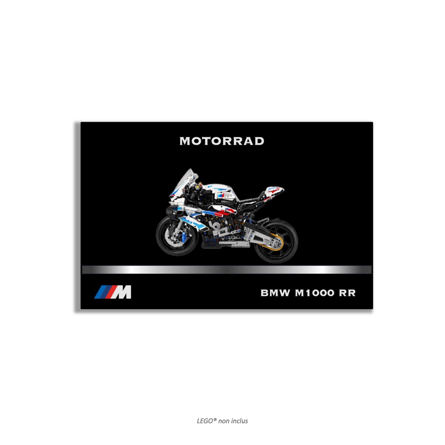 LEGO Technic Motorcycle BMW M 1000 RR 42130 wall art, 4 styles, 2 finishes