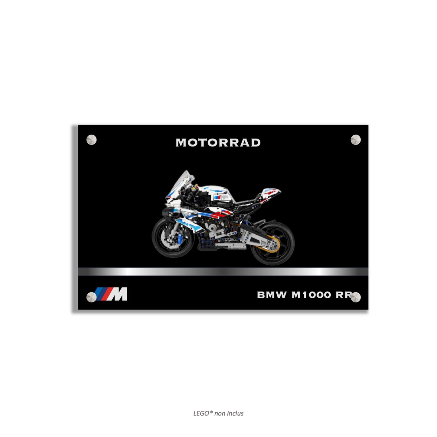 LEGO Technic Motorcycle BMW M 1000 RR 42130 wall art, 4 styles, 2 finishes