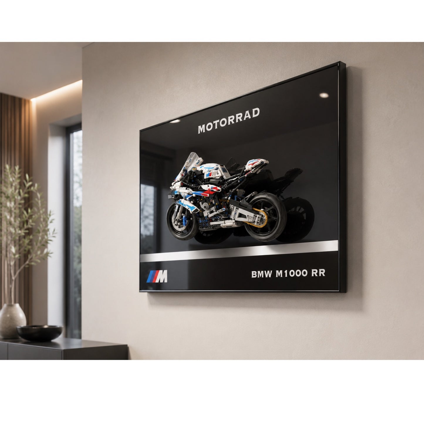 LEGO Technic Motorcycle BMW M 1000 RR 42130 wall art, 4 styles, 2 finishes