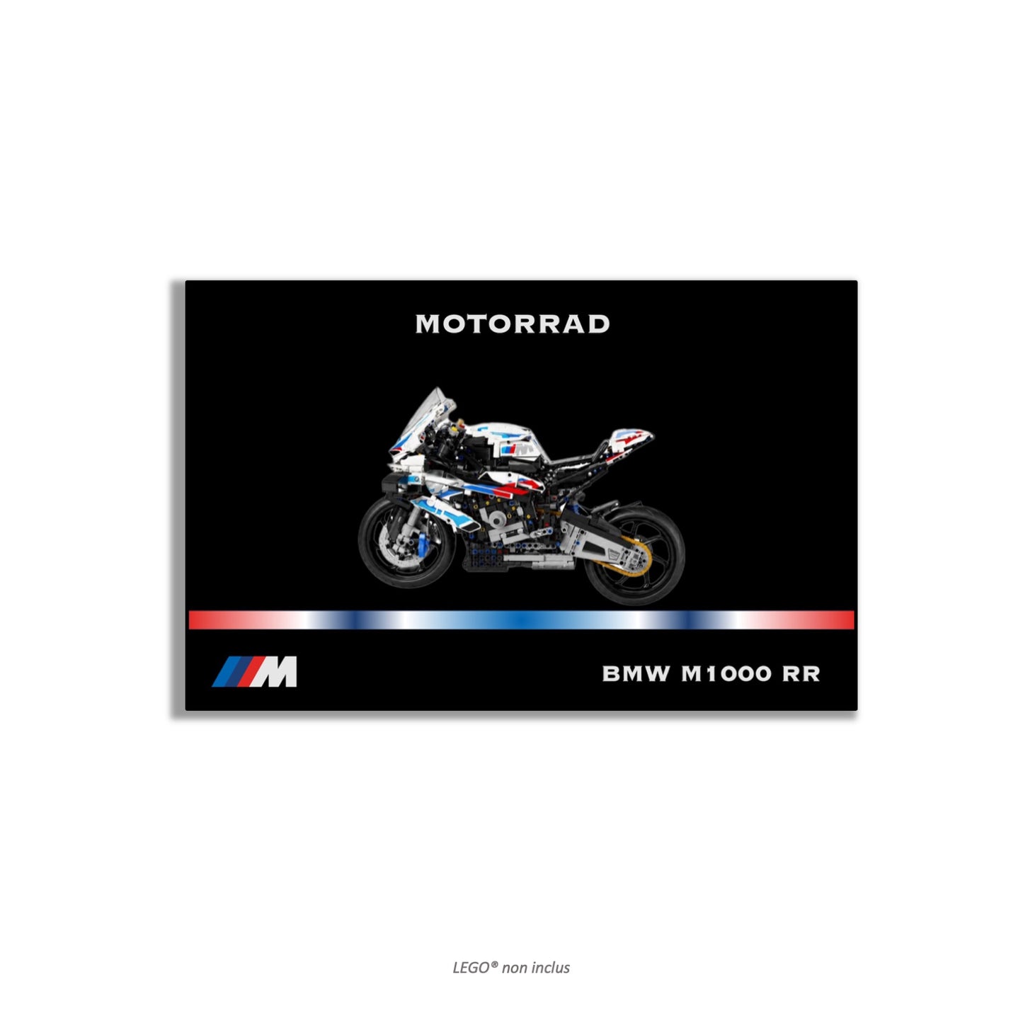 LEGO Technic Motorcycle BMW M 1000 RR 42130 wall art, 4 styles, 2 finishes