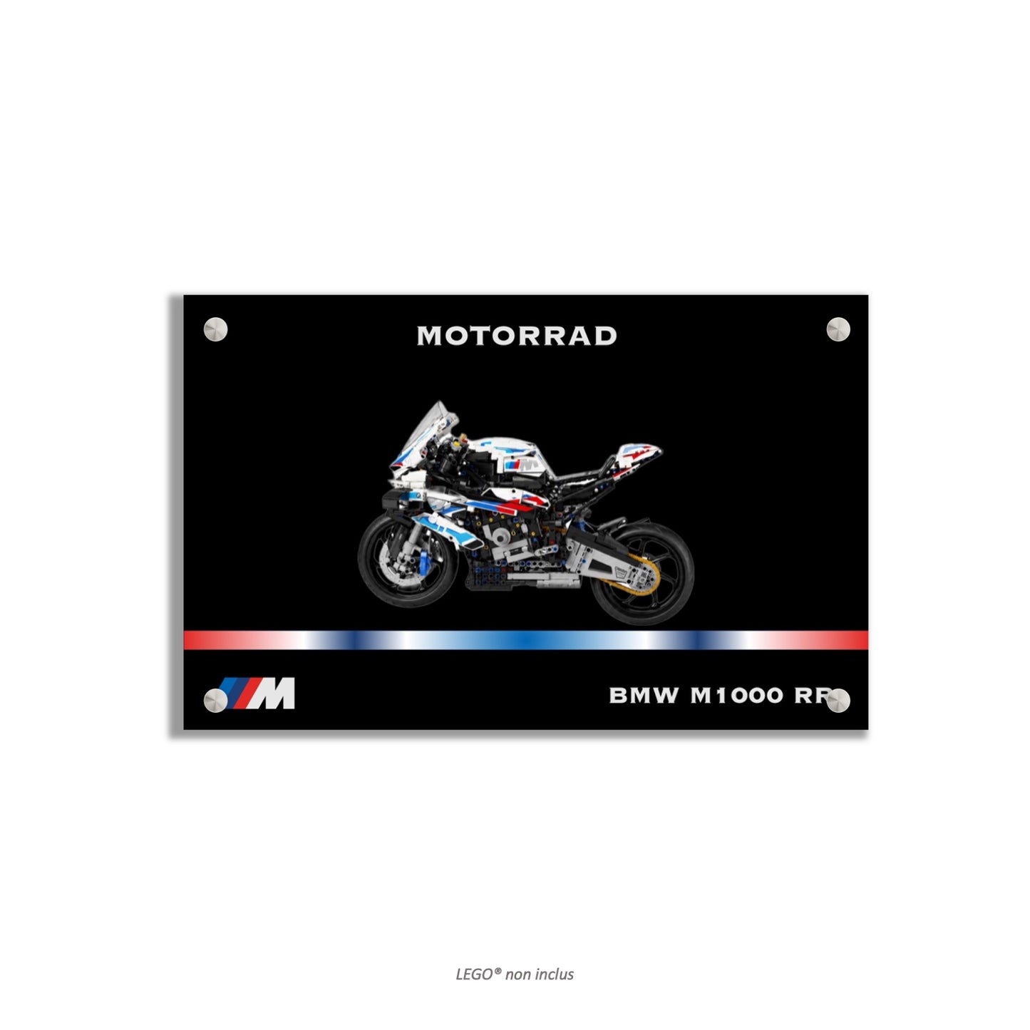 LEGO Technic Motorcycle BMW M 1000 RR 42130 wall art, 4 styles, 2 finishes