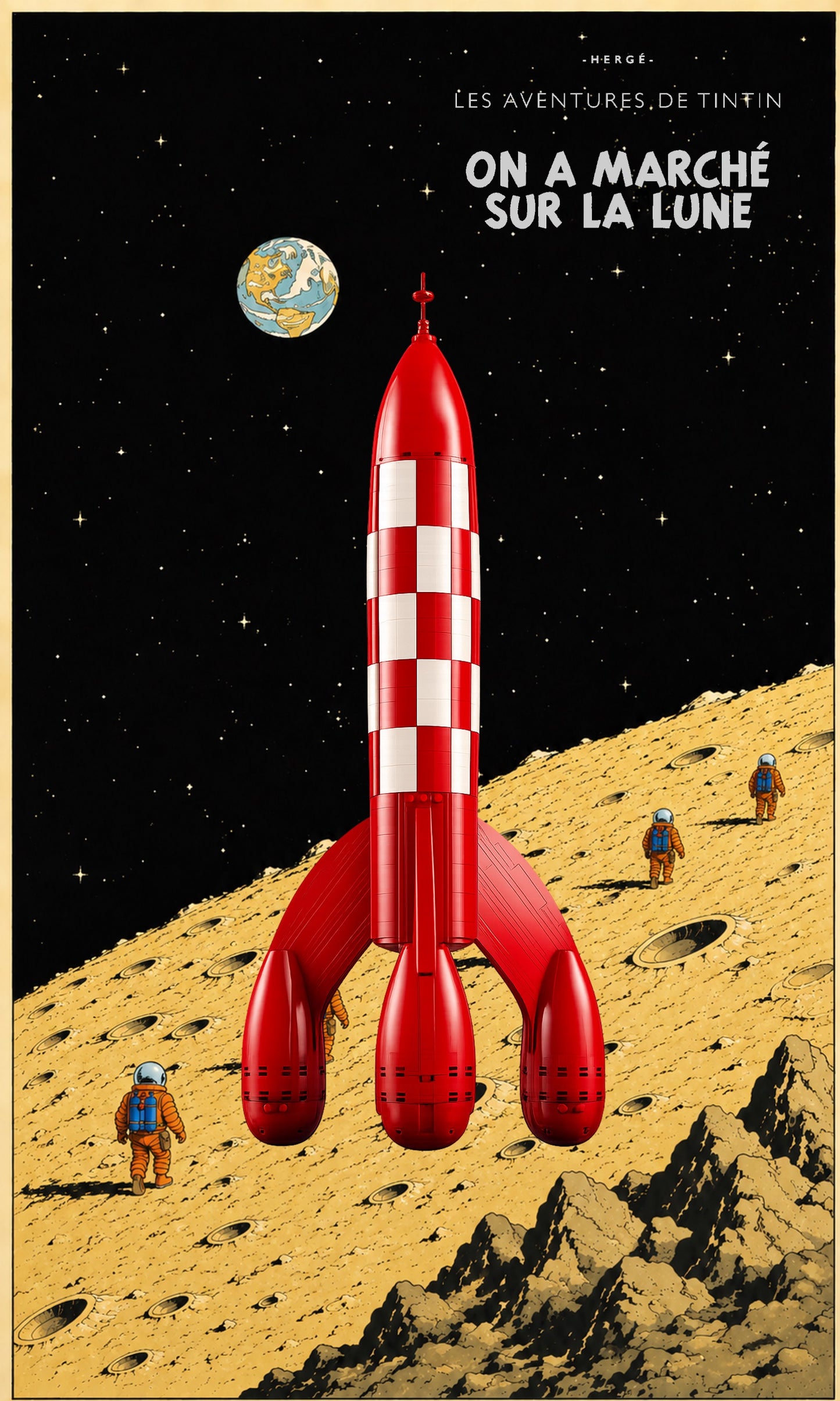 Tableaux muraux LEGO Ideas La Fusée de Tintin 21367 — 5 styles, 2 finitions