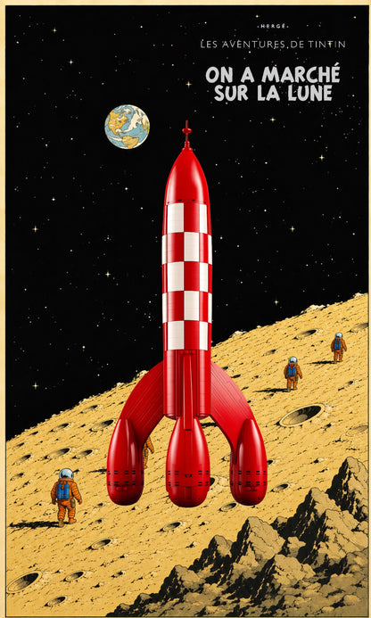 Tableaux muraux LEGO Ideas La Fusée de Tintin 21367 — 5 styles, 2 finitions