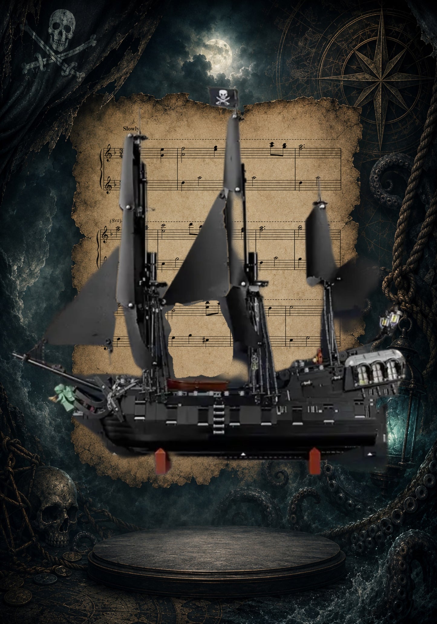 Tableau mural pour LEGO® Icons Bateau Pirate Jack Sparrow 10365