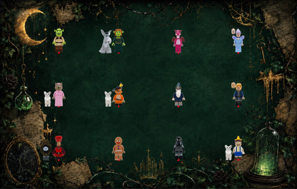 LEGO® Minifiguren-Wandbild 75x45 cm, für 75 Minifiguren, 7 Hintergründe, 3 Ausführungen