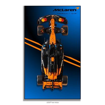 Cornice da parete LEGO Technic F1 McLaren 42141 — 8 stili, 2 finiture