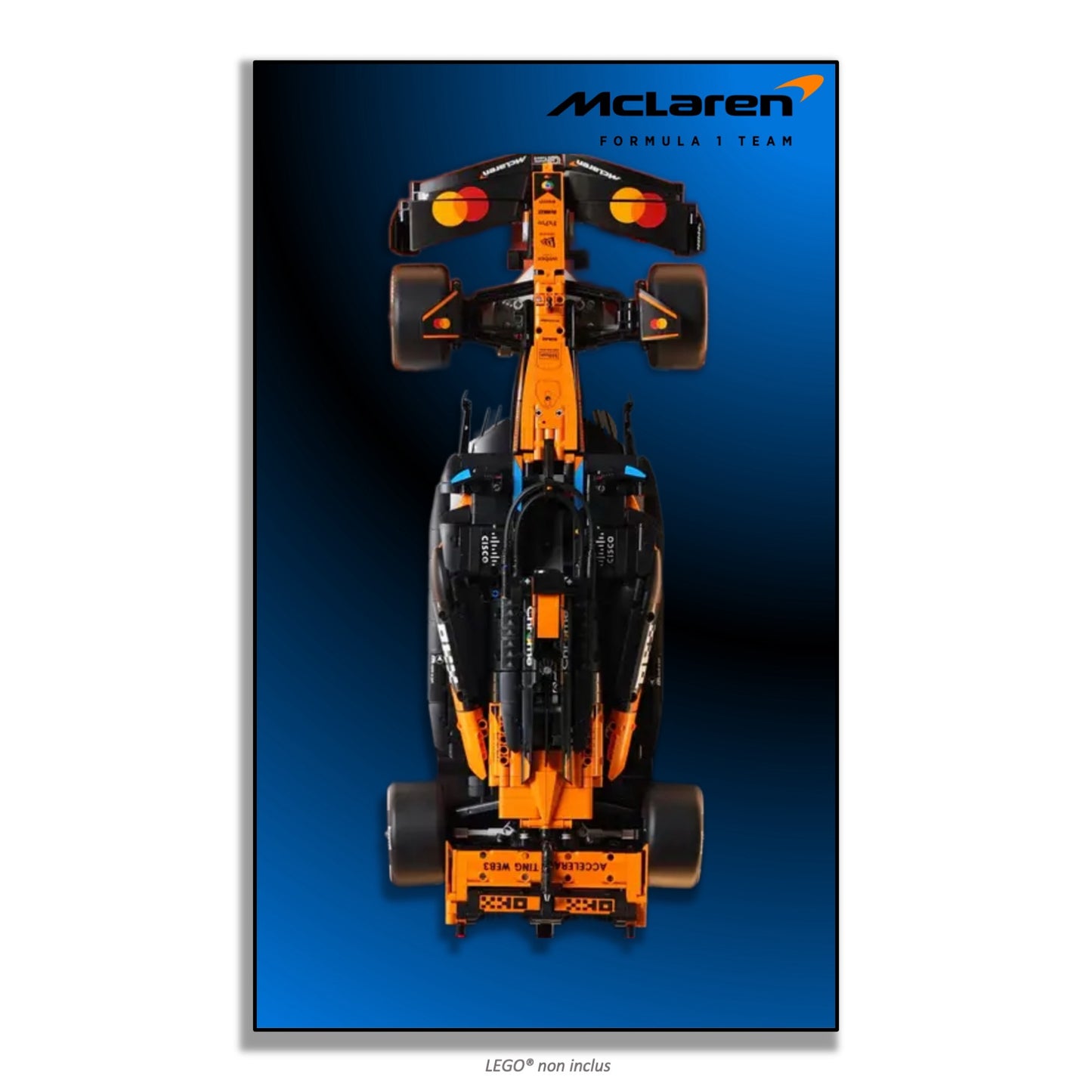 Cornice da parete LEGO Technic F1 McLaren 42141 — 8 stili, 2 finiture