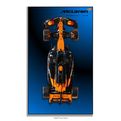 Cornice da parete LEGO Technic F1 McLaren 42141 — 8 stili, 2 finiture