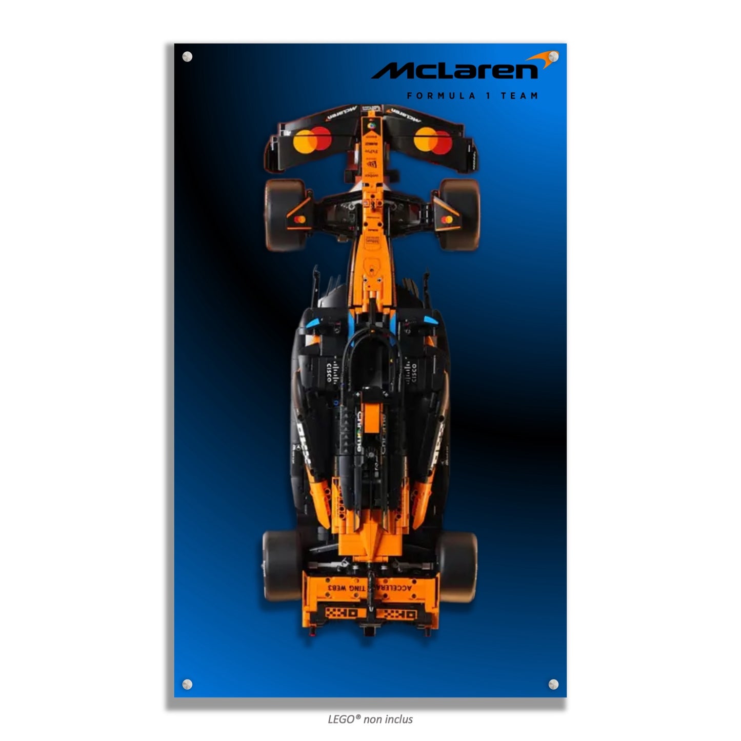 Cornice da parete LEGO Technic F1 McLaren 42141 — 8 stili, 2 finiture