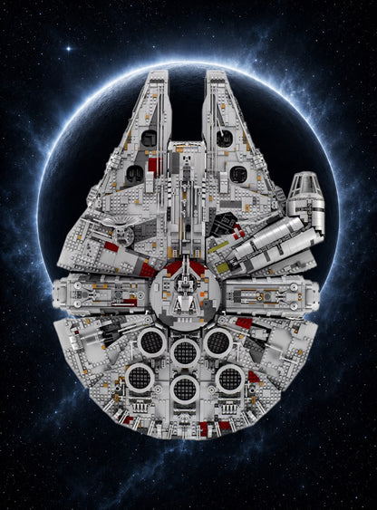 Tableaux muraux LEGO® Star Wars Faucon Millenium UCS 75192, 7 styles, 3 finitions