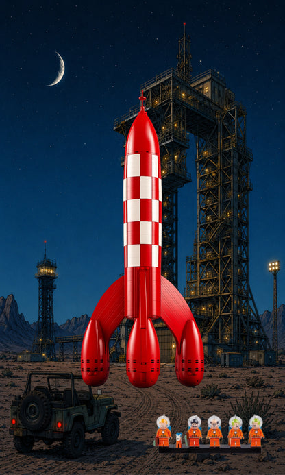 Wall display for LEGO® Ideas Tintin's Rocket 21367