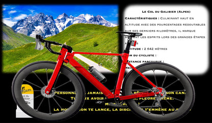 Le vélo de route LEGO® 11380 – Décor Alpine Legacy – Set LEGO® en place dans le meuble – Fond de meuble aluminium Kadris®