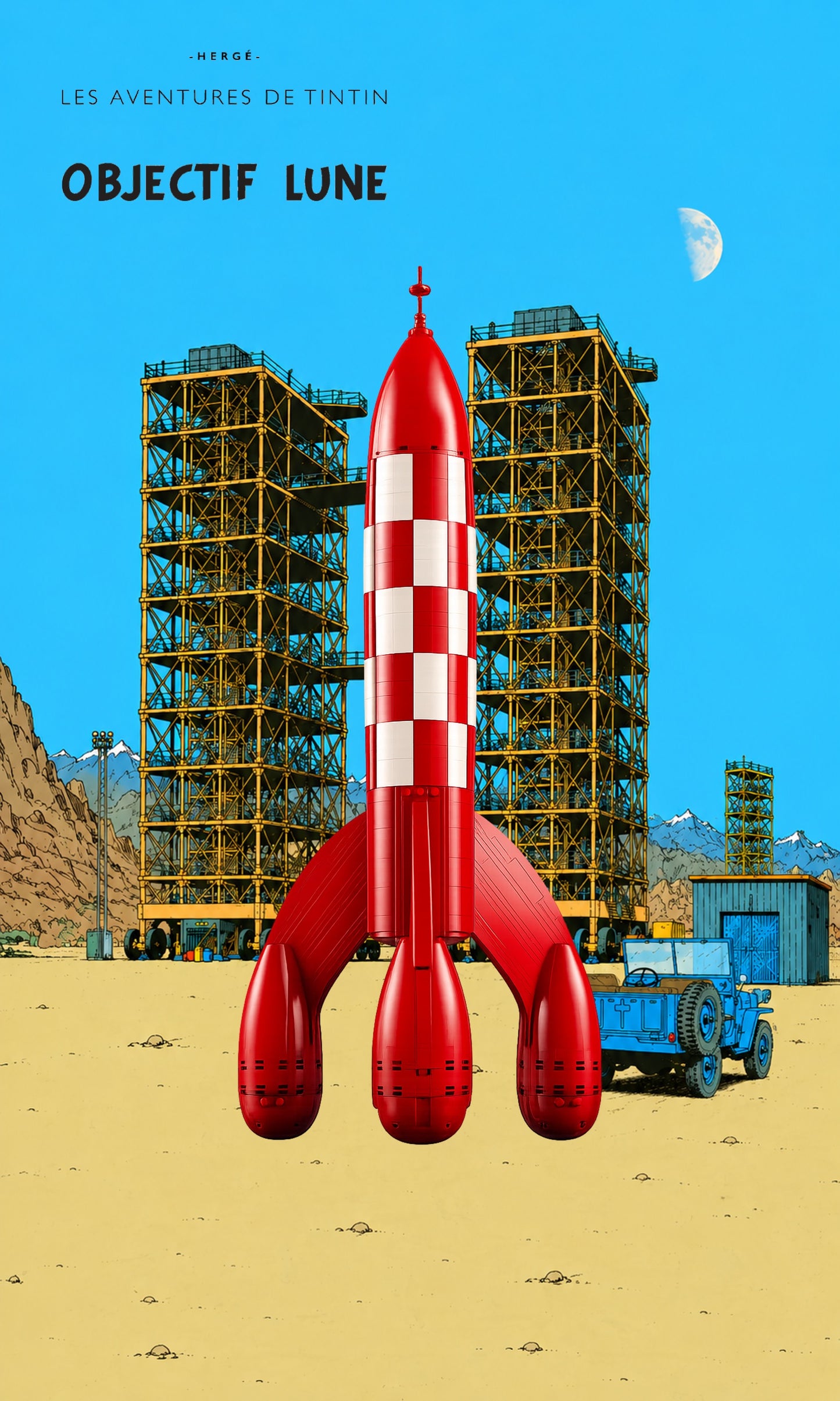 Tableaux muraux LEGO Ideas La Fusée de Tintin 21367 — 5 styles, 2 finitions