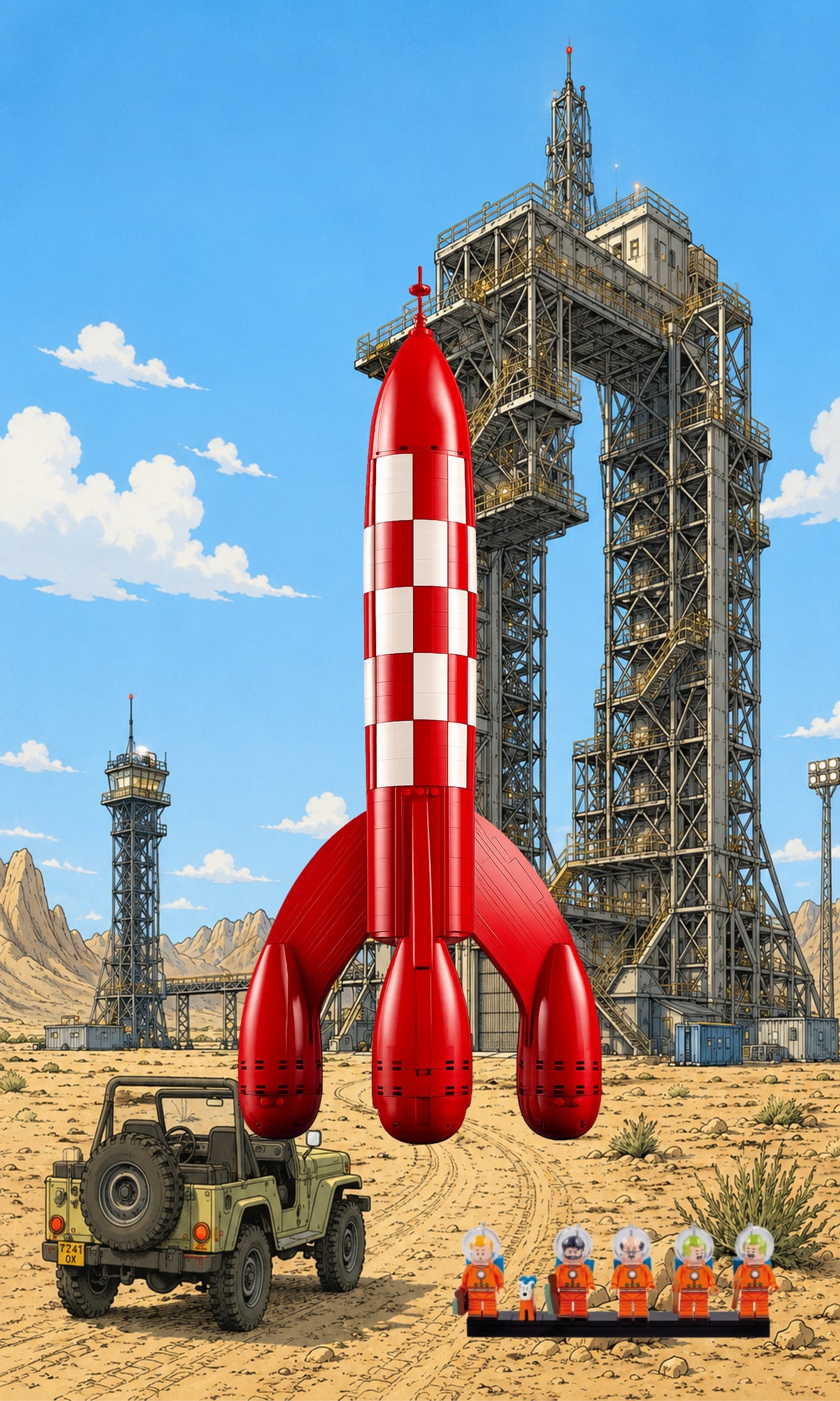 Wall display for LEGO® Ideas Tintin's Rocket 21367