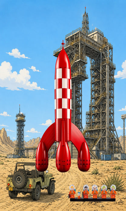 Wall display for LEGO® Ideas Tintin's Rocket 21367
