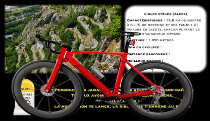 Le vélo de route LEGO® 11380 – Décor Twenty-One Legacy – Set LEGO® en place dans le meuble – Fond de meuble aluminium Kadris®