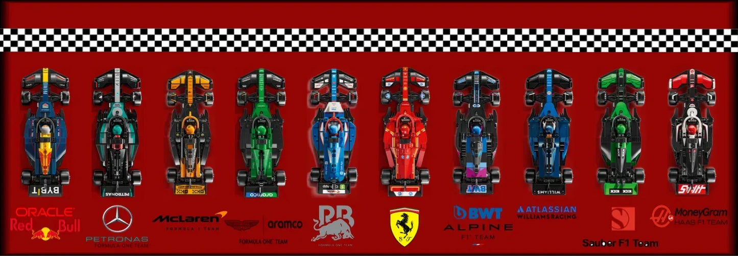 Tableau mural pour F1 LEGO Speed Champion 77242 / 77243 / 77244/ 77245 / 77246 / 77247 / 77248 / 77249 / 77250 / 77251 - Kadris