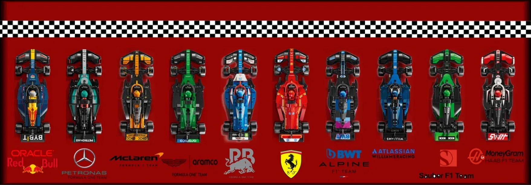 Tableau mural pour F1 LEGO Speed Champion 77242 / 77243 / 77244/ 77245 / 77246 / 77247 / 77248 / 77249 / 77250 / 77251 - Kadris