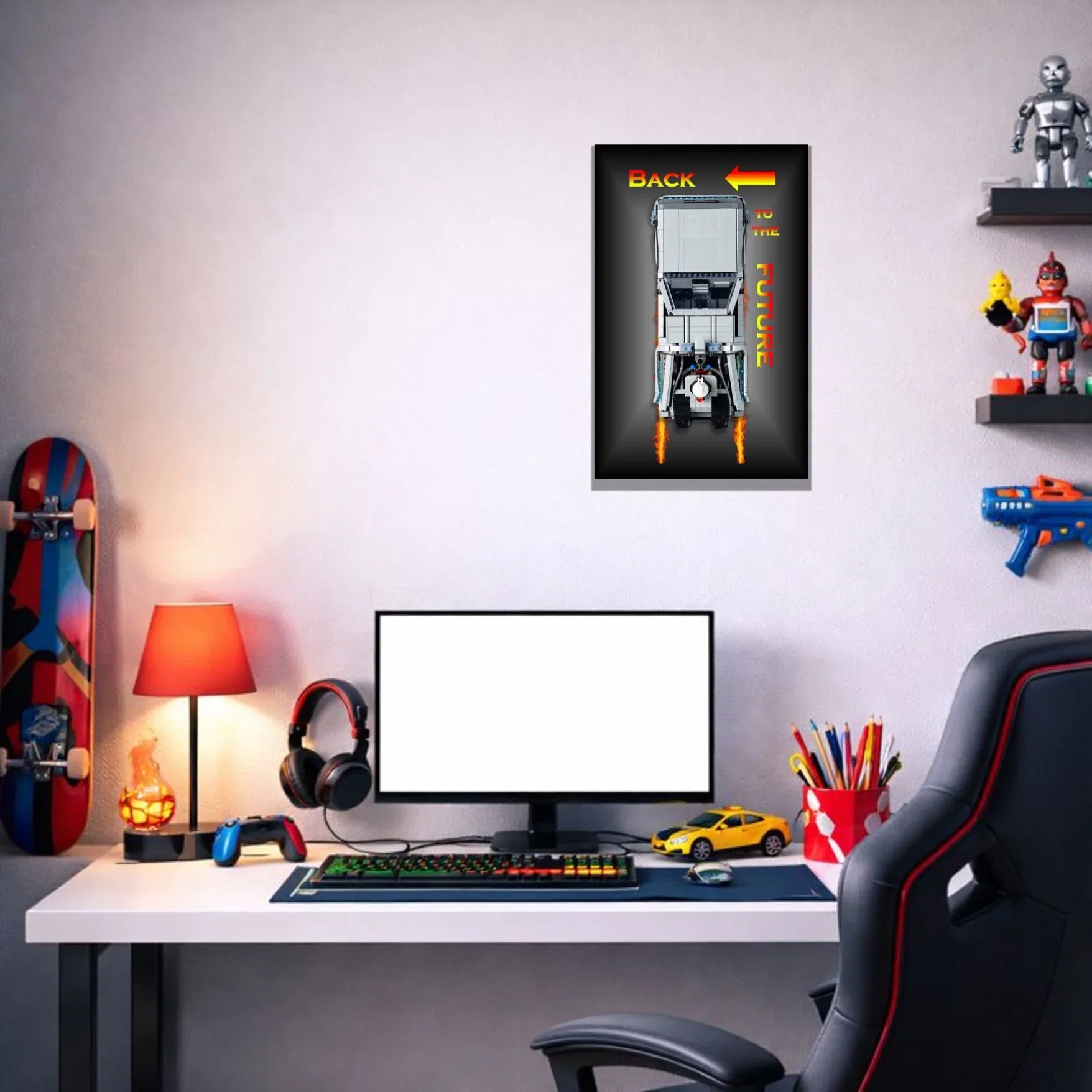 Tableau mural pour La machine à remonter le temps de Retour vers le futur LEGO 10300 - Kadris