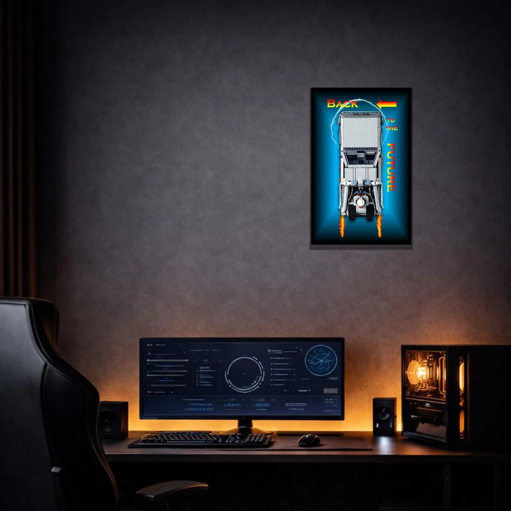 Tableau mural pour La machine à remonter le temps de Retour vers le futur LEGO 10300 - Kadris