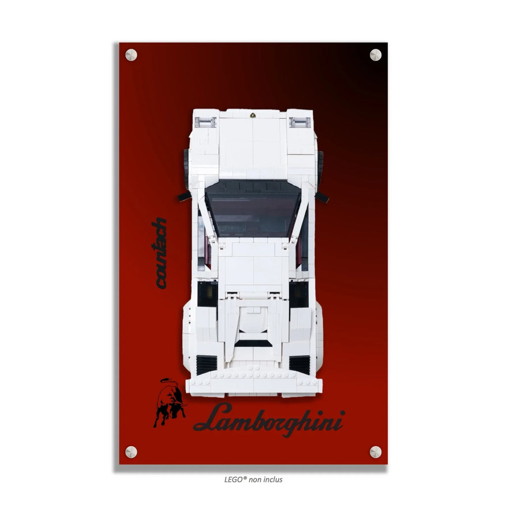 Tableau mural pour Lamborghini Countach 5000 Quattrovalvole LEGO 10337 - Kadris