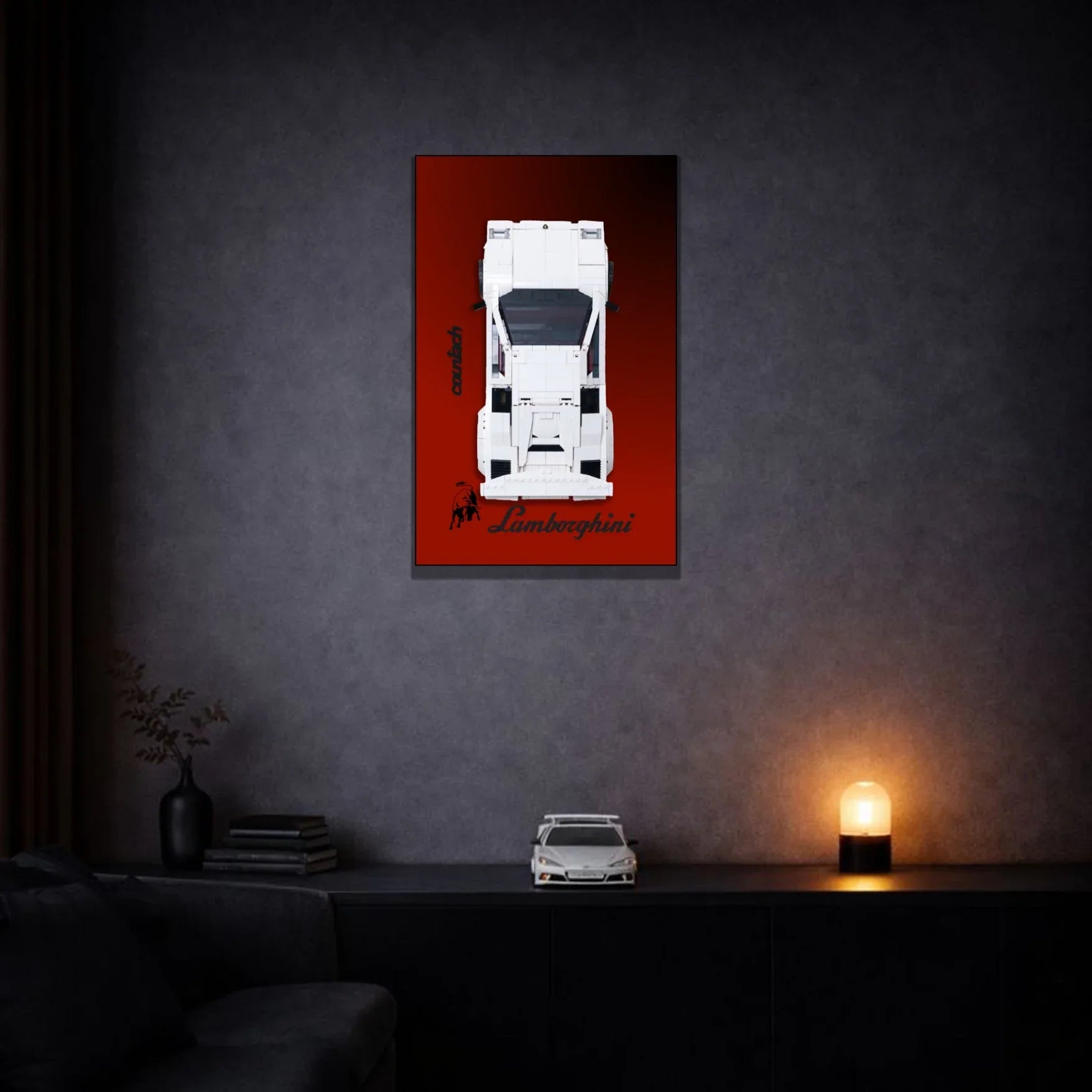Tableau mural pour Lamborghini Countach 5000 Quattrovalvole LEGO 10337 - Kadris