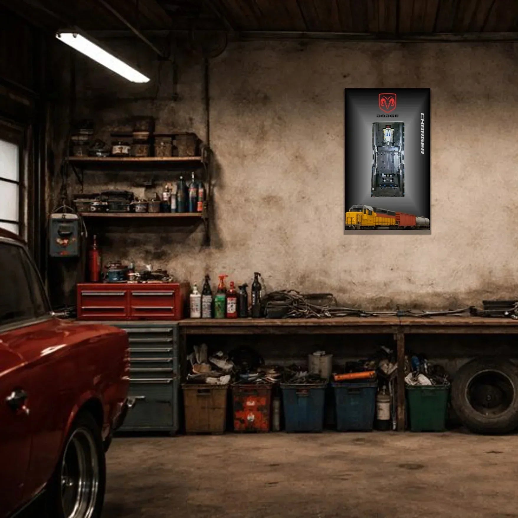 Tableau mural pour La Dodge Charger de Dom LEGO 42111 - Kadris