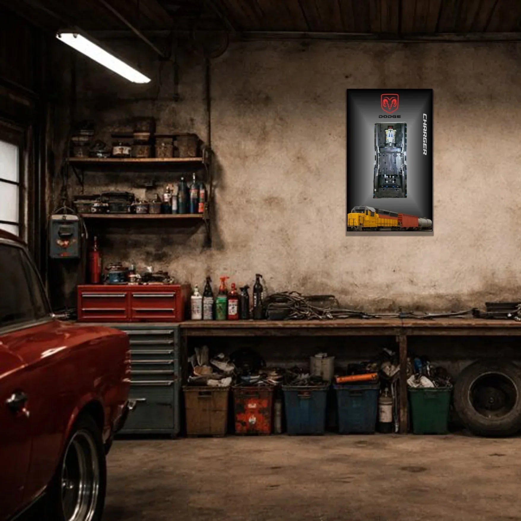 Tableau mural pour La Dodge Charger de Dom LEGO 42111 - Kadris