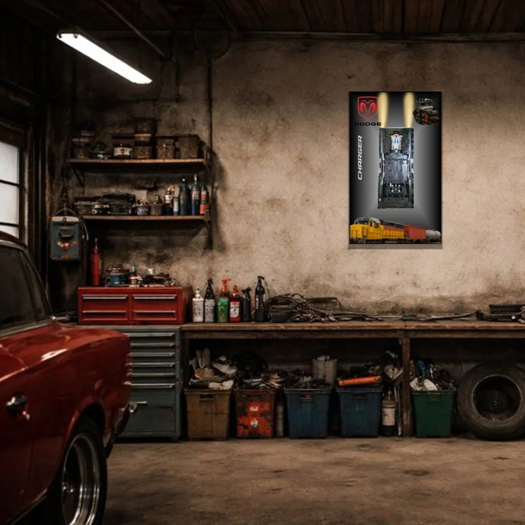 Tableau mural pour Dodge Charger de Dom LEGO 42111 - Kadris