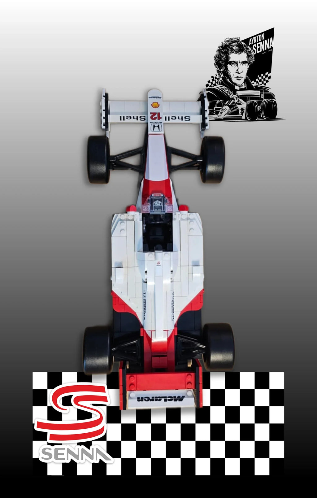 Tableau mural pour McLaren MP4/4 & Ayrton Senna LEGO 10330 - Kadris