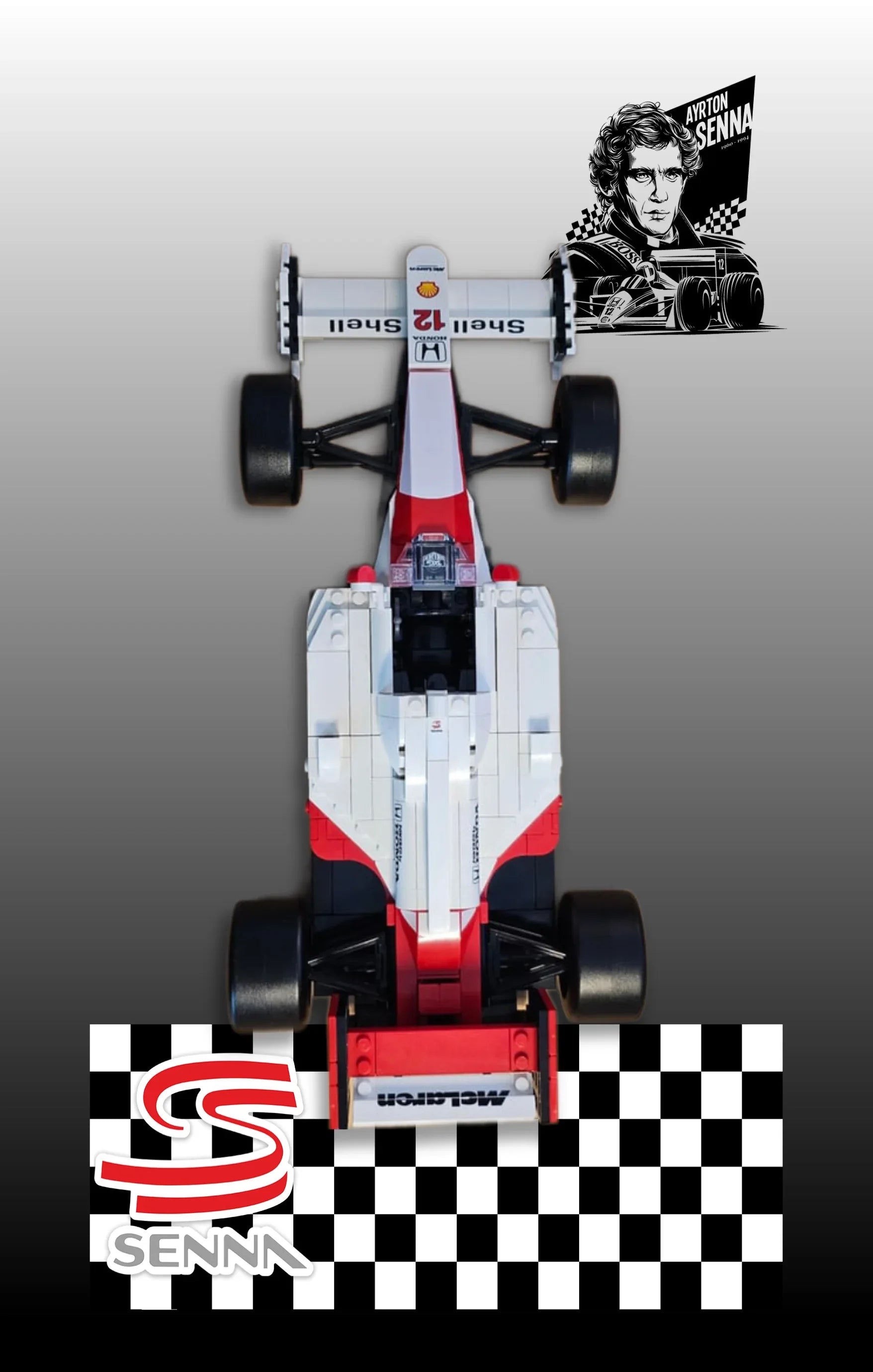 Tableau mural pour McLaren MP4/4 & Ayrton Senna LEGO 10330 - Kadris