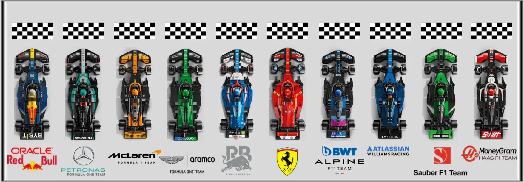 Tableau mural pour F1 LEGO Speed Champion 77242 / 77243 / 77244/ 77245 / 77246 / 77247 / 77248 / 77249 / 77250 / 77251 - Kadris