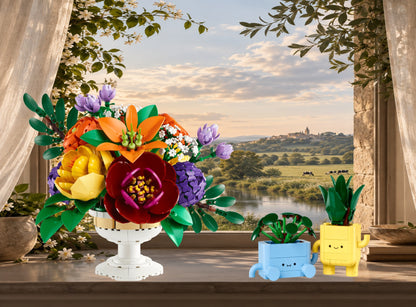 Botanicals plantes LEGO® 11512 et 10311 – Décor Vallée d’Or – Set en place dans le meuble – Fond de meuble aluminium Kadris®