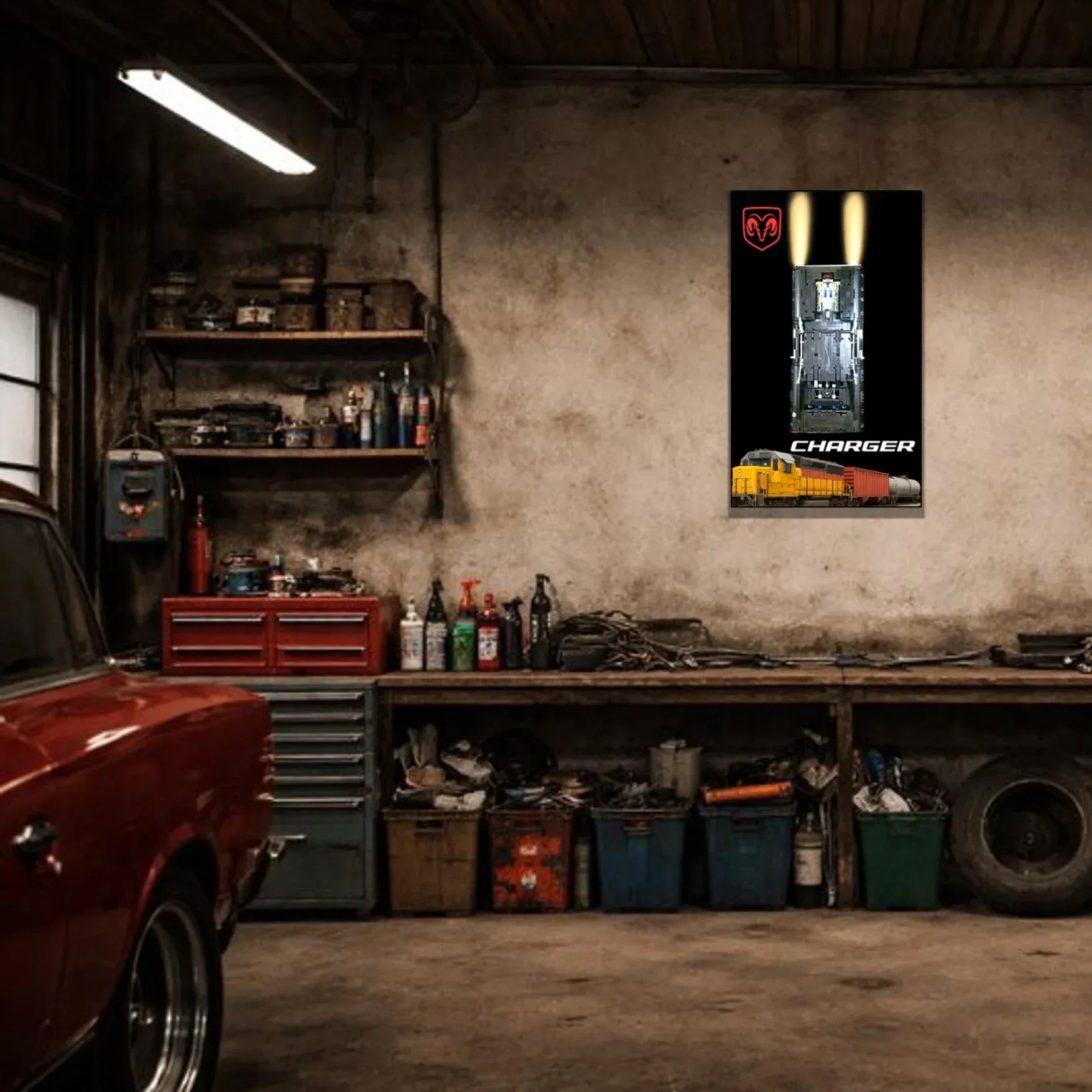 Tableau mural pour Dodge Charger de Dom LEGO 42111 - Kadris