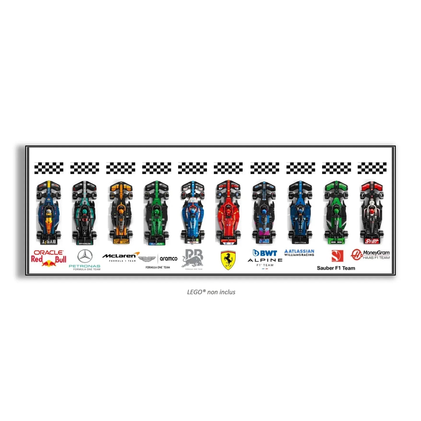 Tableau mural pour F1 LEGO Speed Champion 77242 / 77243 / 77244/ 77245 / 77246 / 77247 / 77248 / 77249 / 77250 / 77251 - Kadris