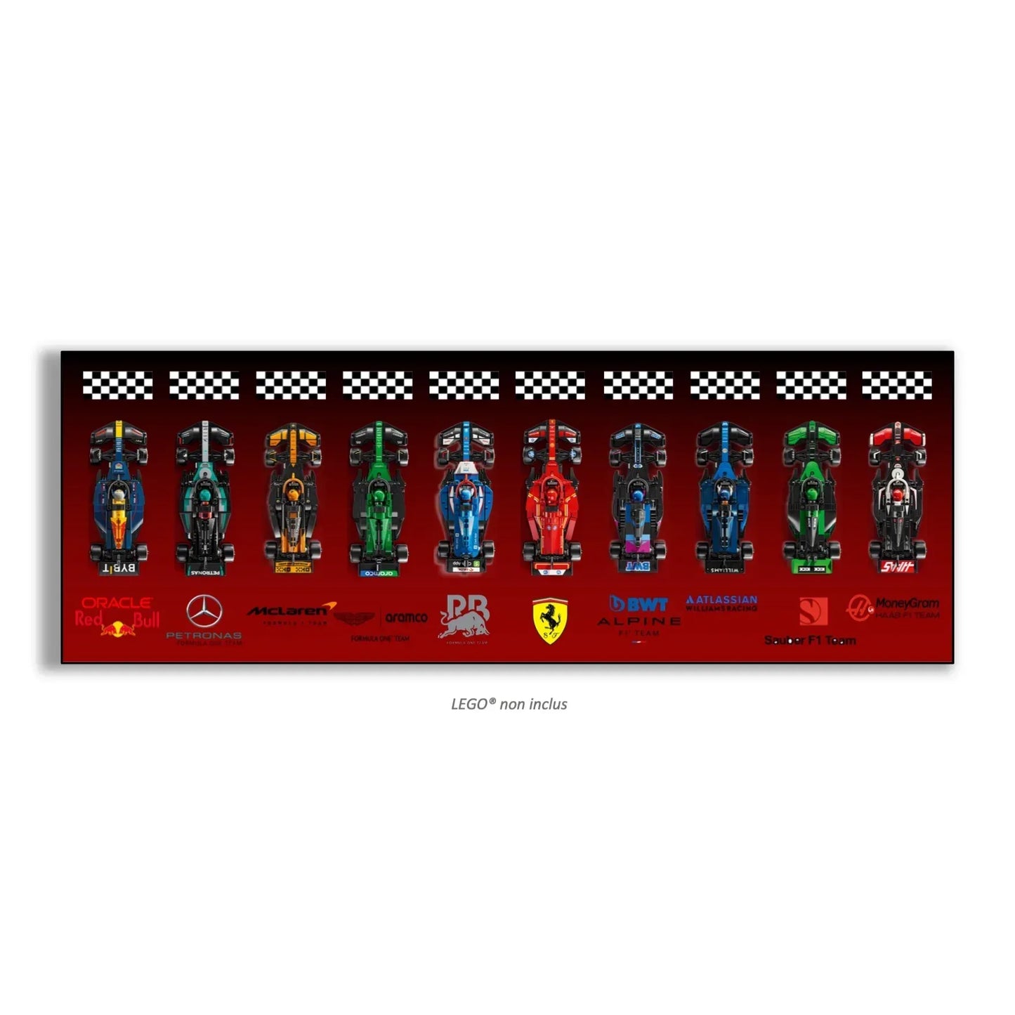 Tableau mural pour F1 LEGO Speed Champion 77242 / 77243 / 77244/ 77245 / 77246 / 77247 / 77248 / 77249 / 77250 / 77251 - Kadris