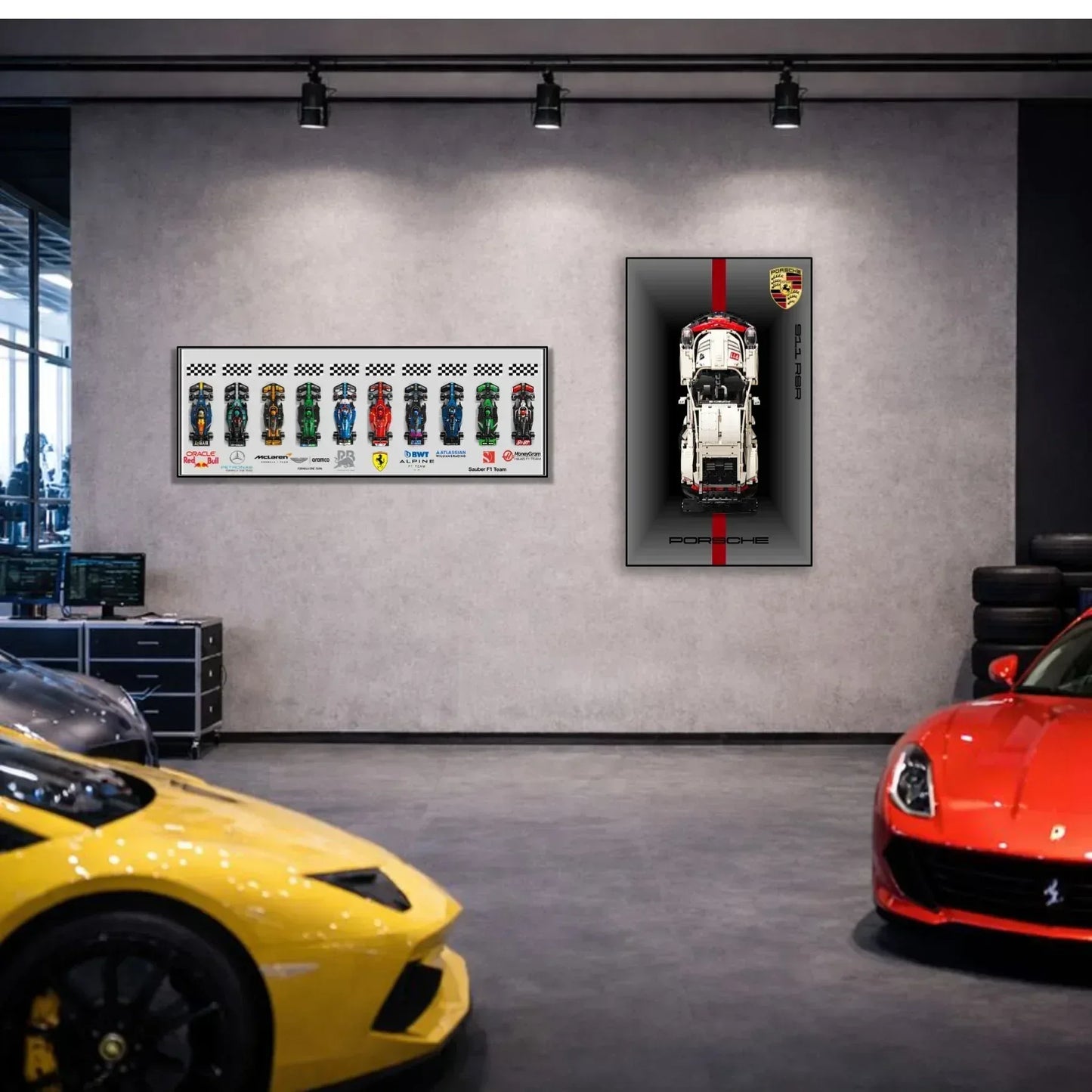 Tableau mural pour F1 LEGO Speed Champion 77242 / 77243 / 77244/ 77245 / 77246 / 77247 / 77248 / 77249 / 77250 / 77251 - Kadris