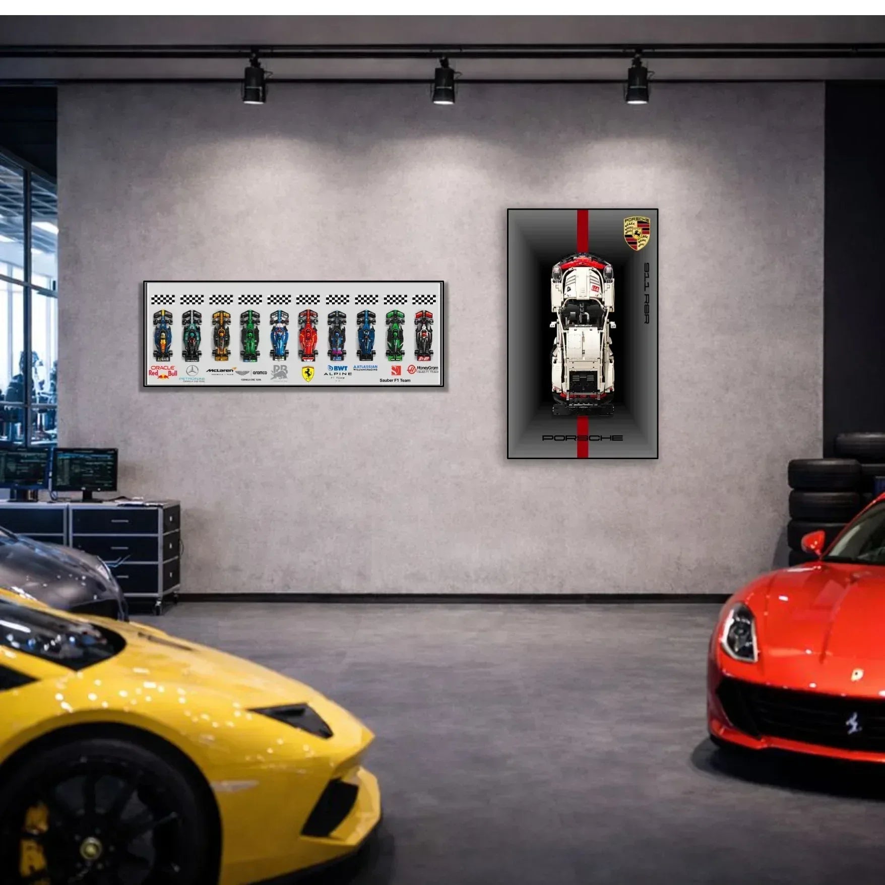 Tableau mural pour F1 LEGO Speed Champion 77242 / 77243 / 77244/ 77245 / 77246 / 77247 / 77248 / 77249 / 77250 / 77251 - Kadris