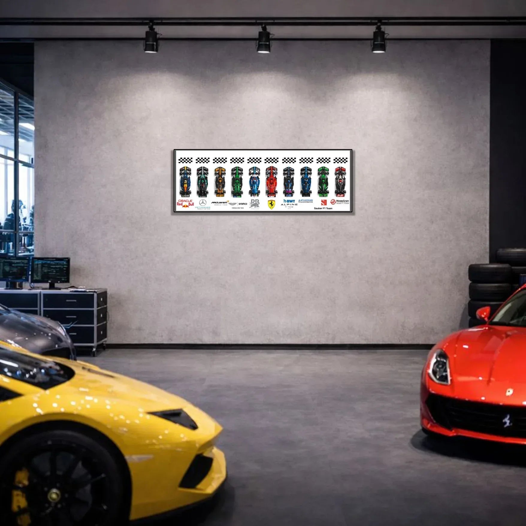 Tableau mural pour F1 LEGO Speed Champion 77242 / 77243 / 77244/ 77245 / 77246 / 77247 / 77248 / 77249 / 77250 / 77251 - Kadris